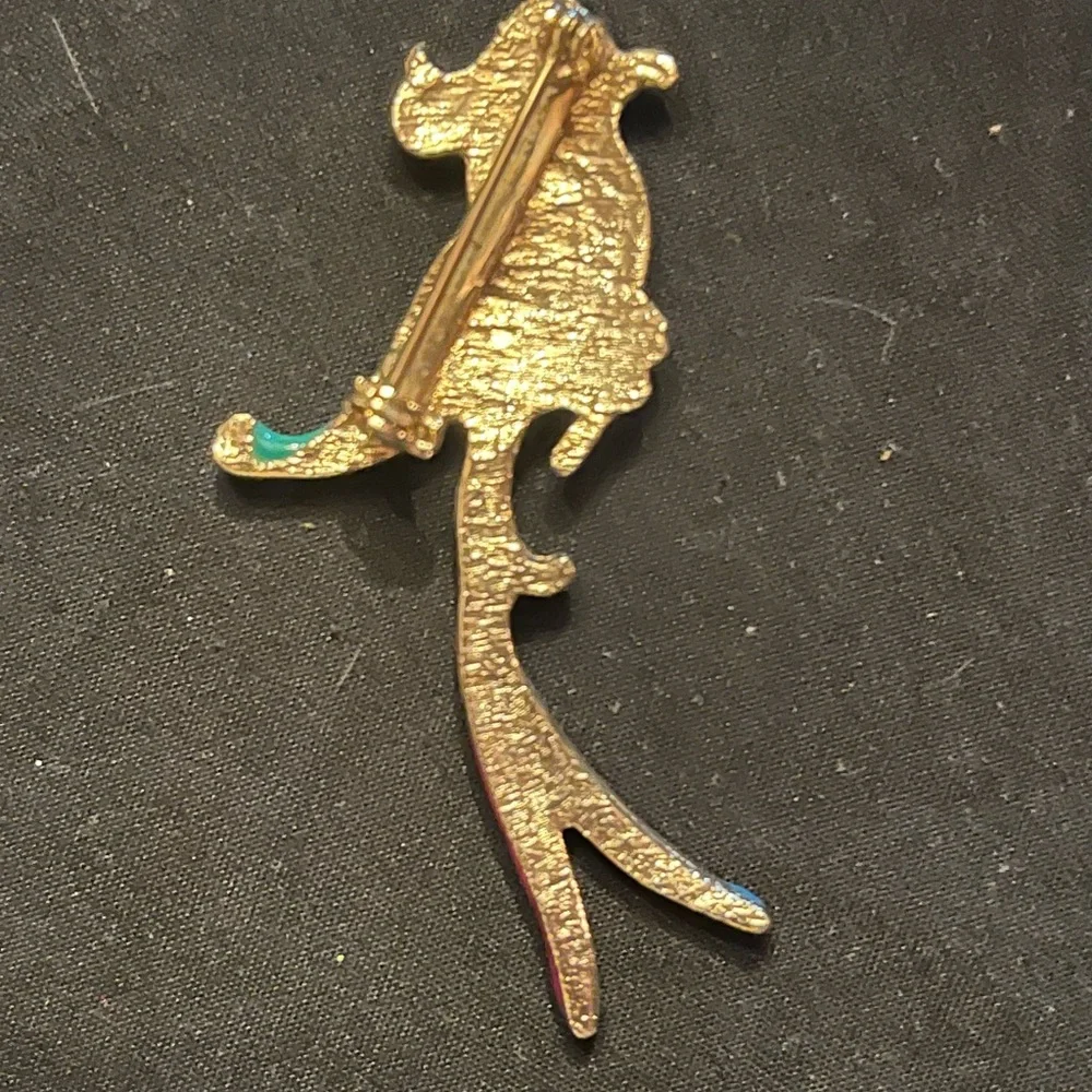 Colorful Enamel Parrot Bird Pin